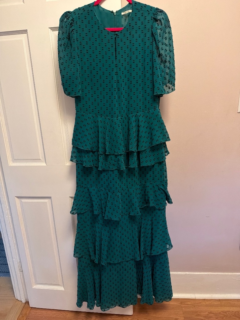 Multi tiered beautiful green dress
